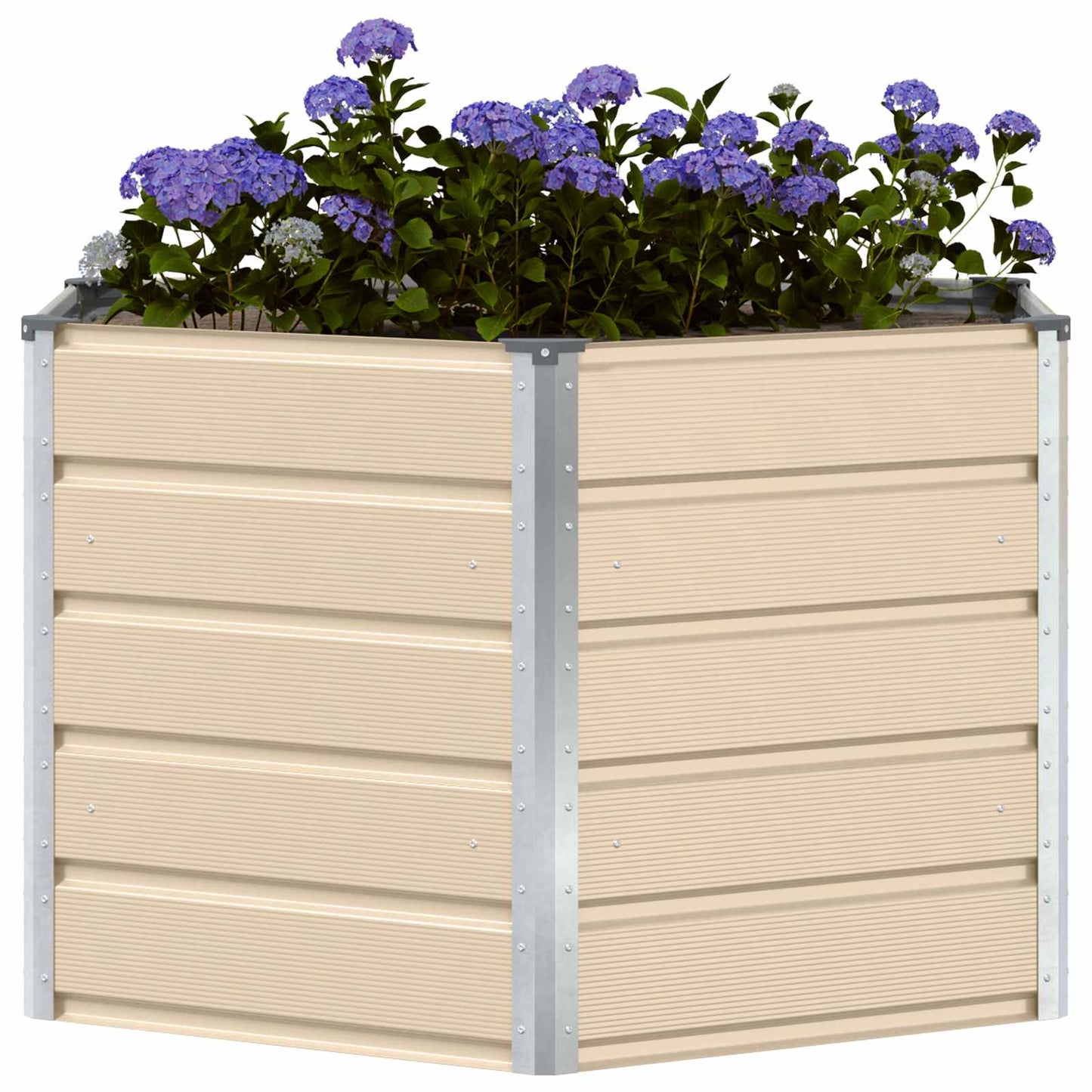 Planter Ivory 129 x 129 x75 cm Steel