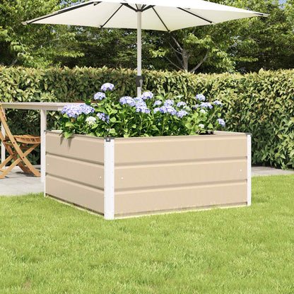 Planter Ivory 100 x 100 x 45 cm Steel
