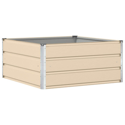 Planter Ivory 100 x 100 x 45 cm Steel