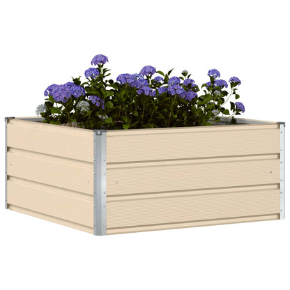 Planter Ivory 100 x 100 x 45 cm Steel