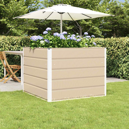Planter Ivory 100 x 100 x 75 cm Steel