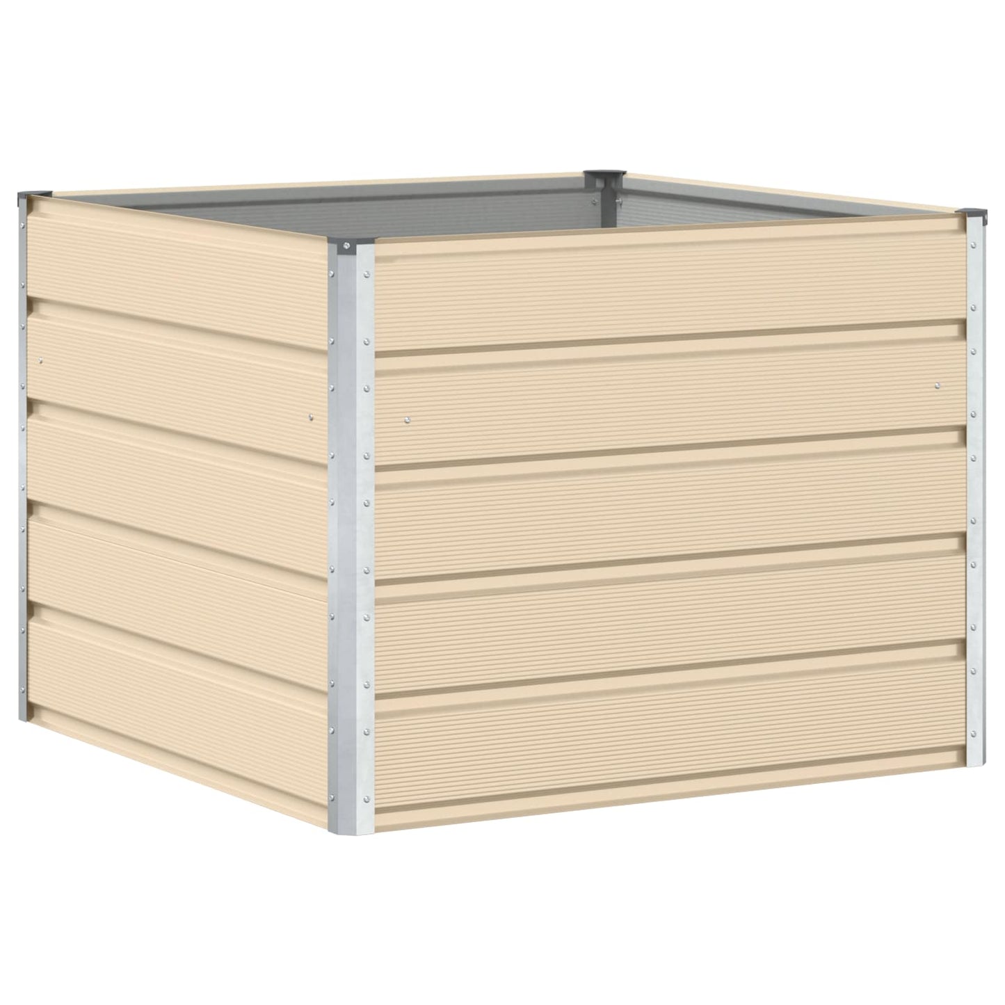 Planter Ivory 100 x 100 x 75 cm Steel