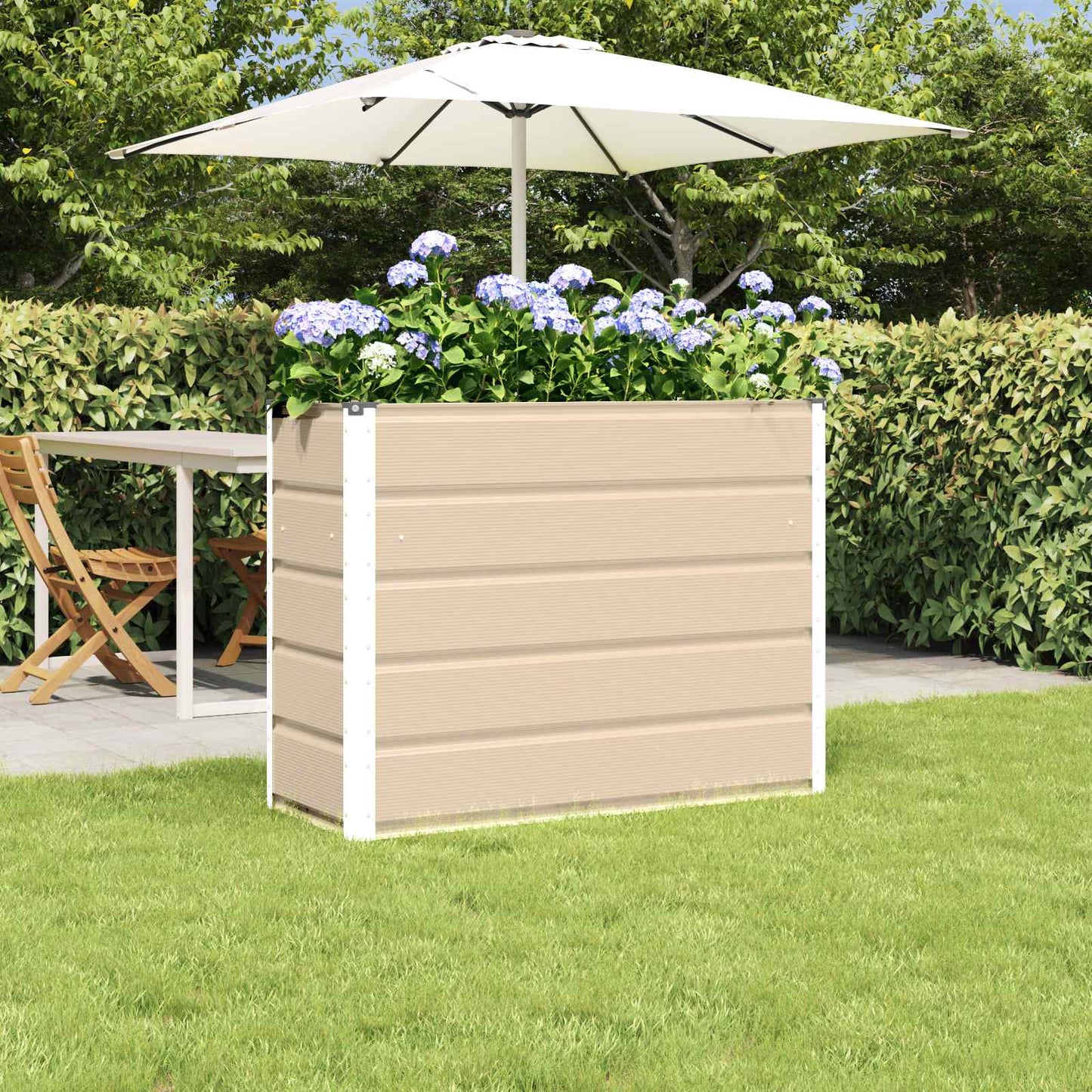 Planter Ivory 100 x 40 x 75 cm Steel
