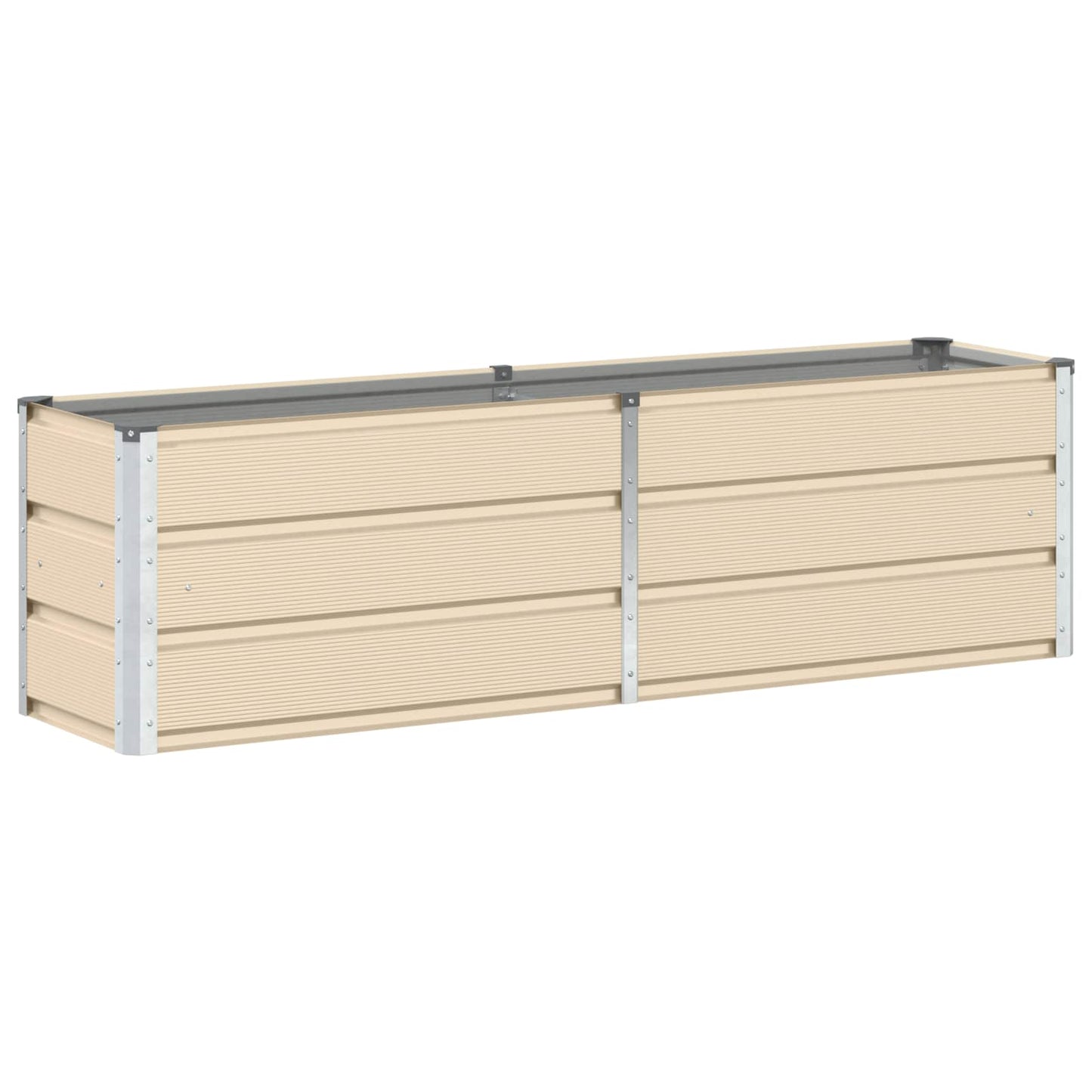 Planter Ivory 160 x 40 x 45 cm Steel