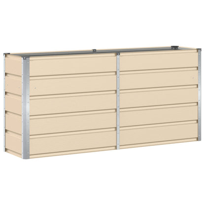 Planter Ivory 160 x 40 x 75 cm Steel