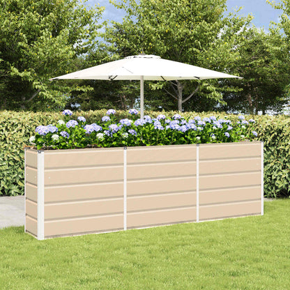 Planter Ivory 240 x 40 x 75 cm Steel