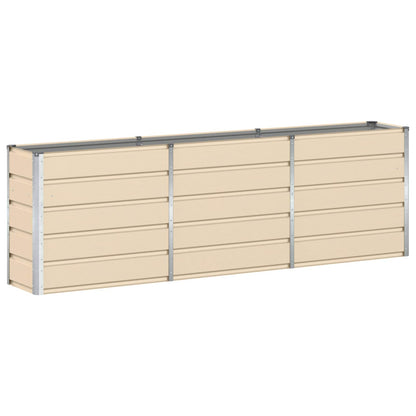 Planter Ivory 240 x 40 x 75 cm Steel