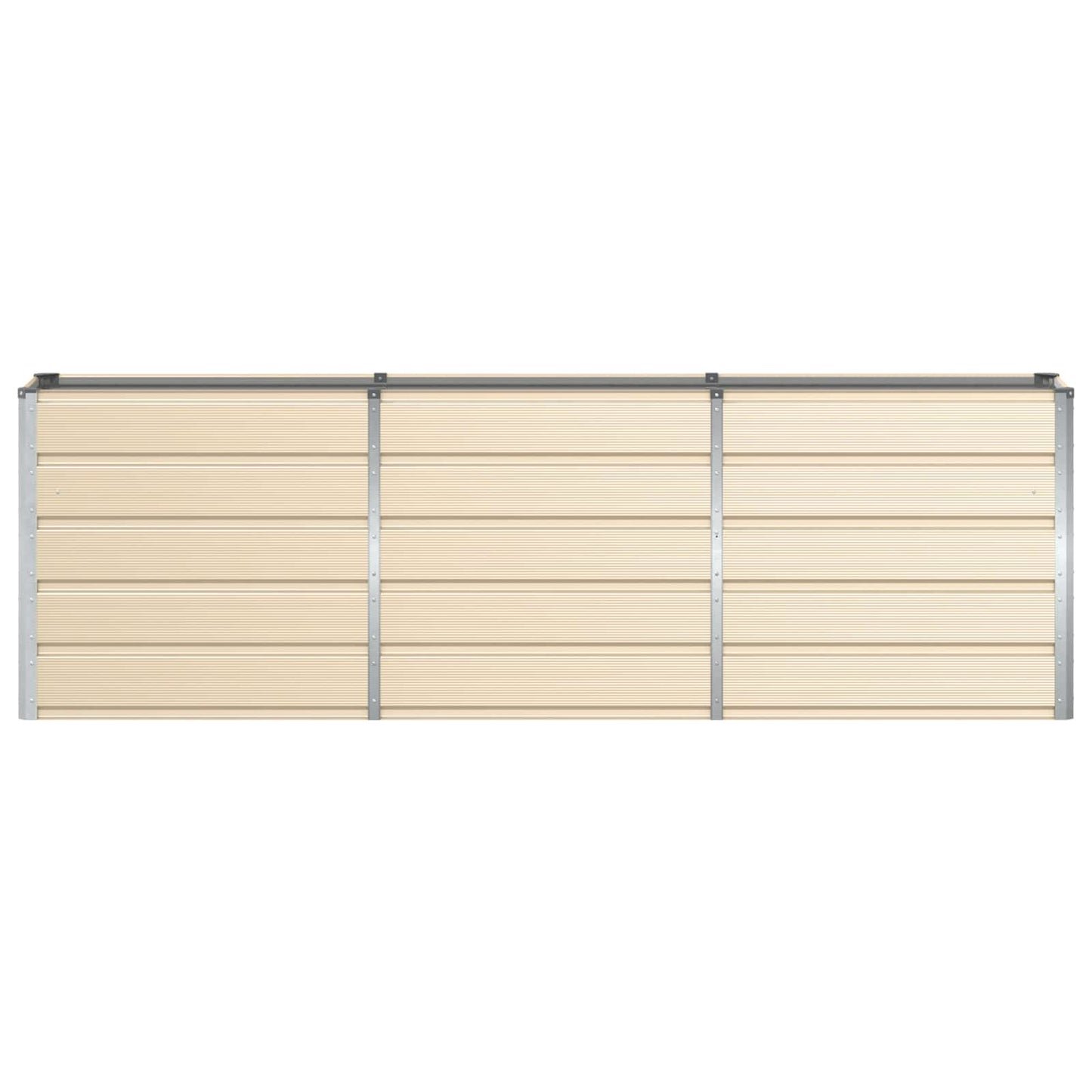 Planter Ivory 240 x 40 x 75 cm Steel