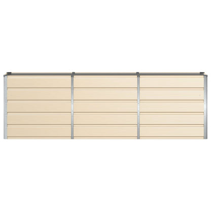 Planter Ivory 240 x 40 x 75 cm Steel