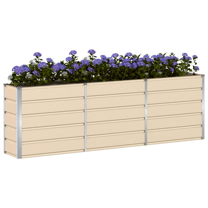 Planter Ivory 240 x 40 x 75 cm Steel