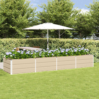 Planter Ivory 320 x 80 x 45 cm Steel