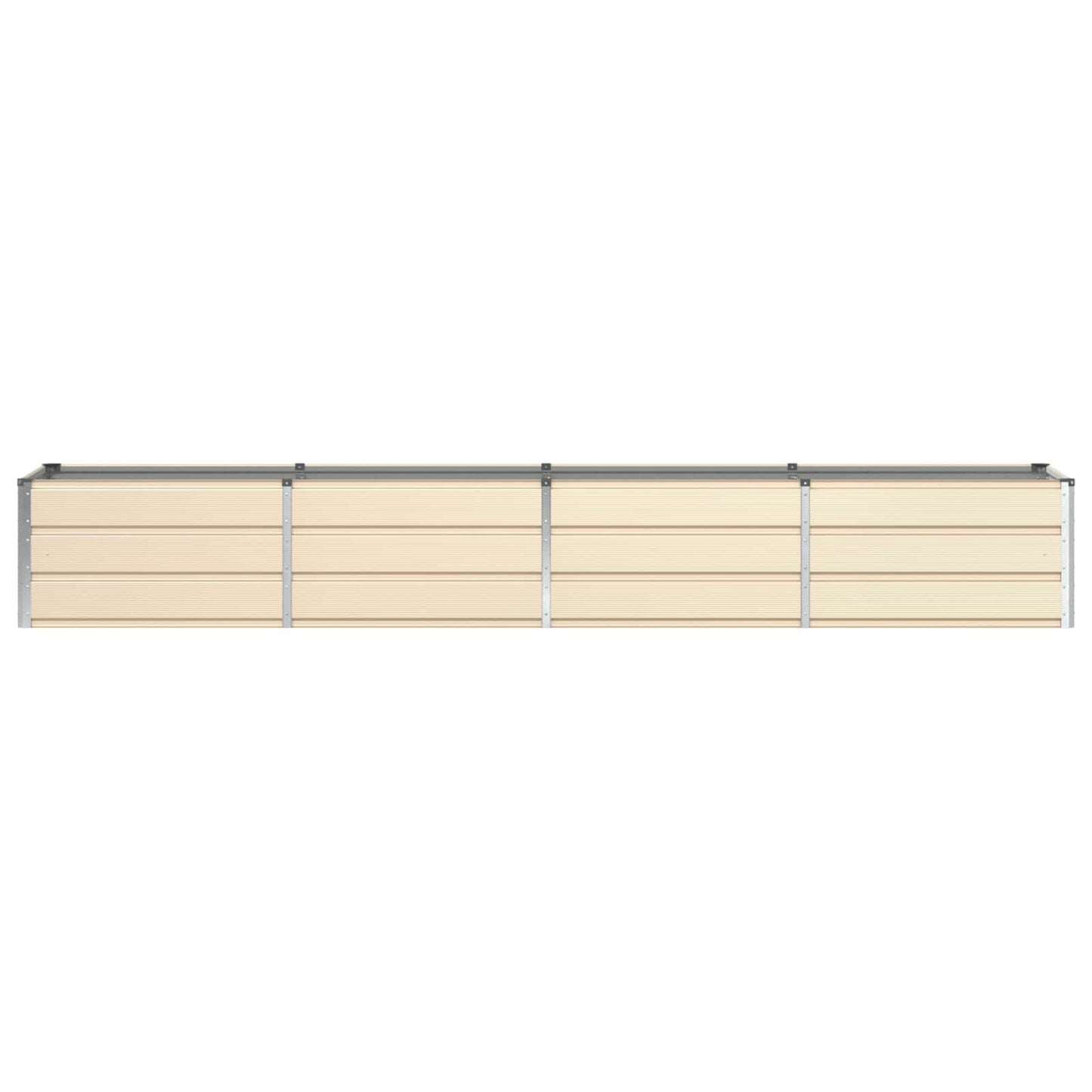 Planter Ivory 320 x 80 x 45 cm Steel