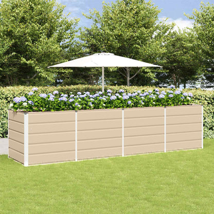 Planter Ivory 320 x 80 x 75 cm Steel