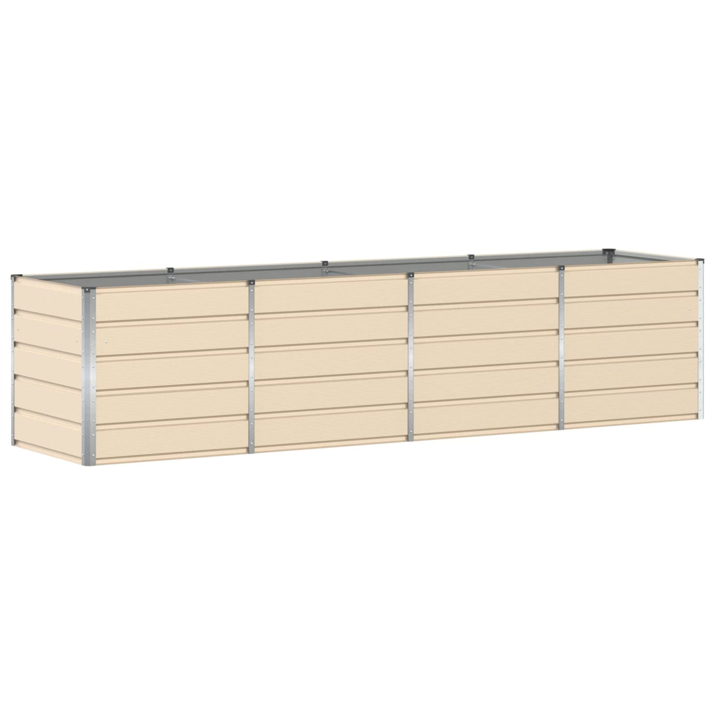 Planter Ivory 320 x 80 x 75 cm Steel
