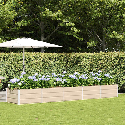 Planter Ivory 400 x 80 x 45 cm Steel