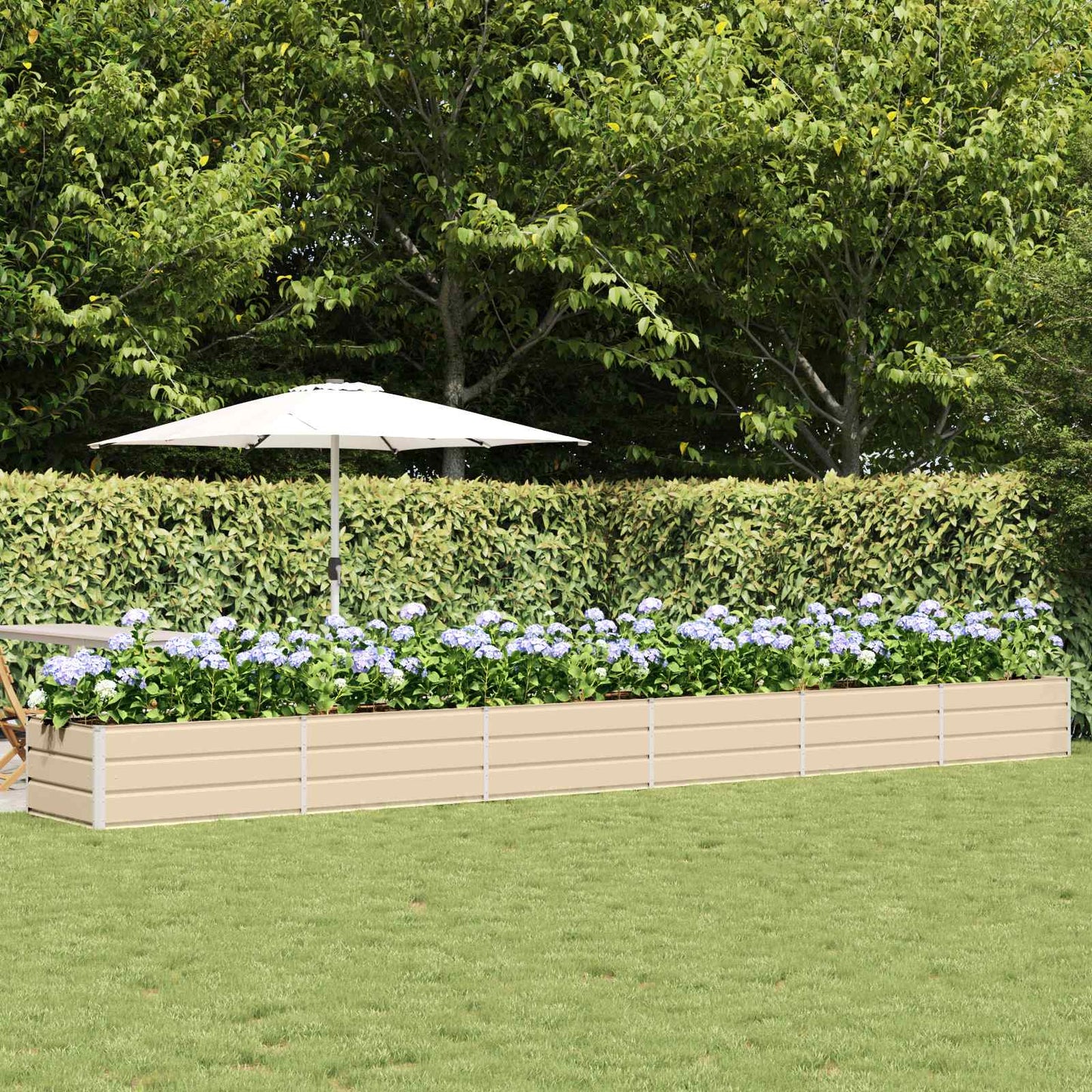 Planter Ivory 600 x 80 x 45 cm Steel
