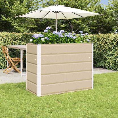 Planter Ivory 100 x 50 x 75 cm Galvanised Steel