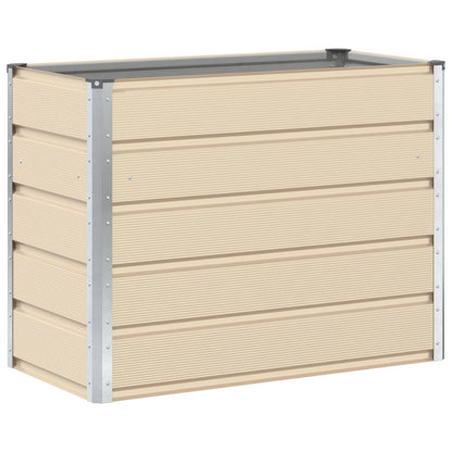 Planter Ivory 100 x 50 x 75 cm Galvanised Steel