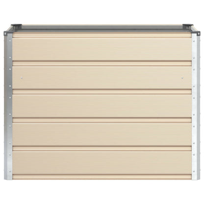 Planter Ivory 100 x 50 x 75 cm Galvanised Steel
