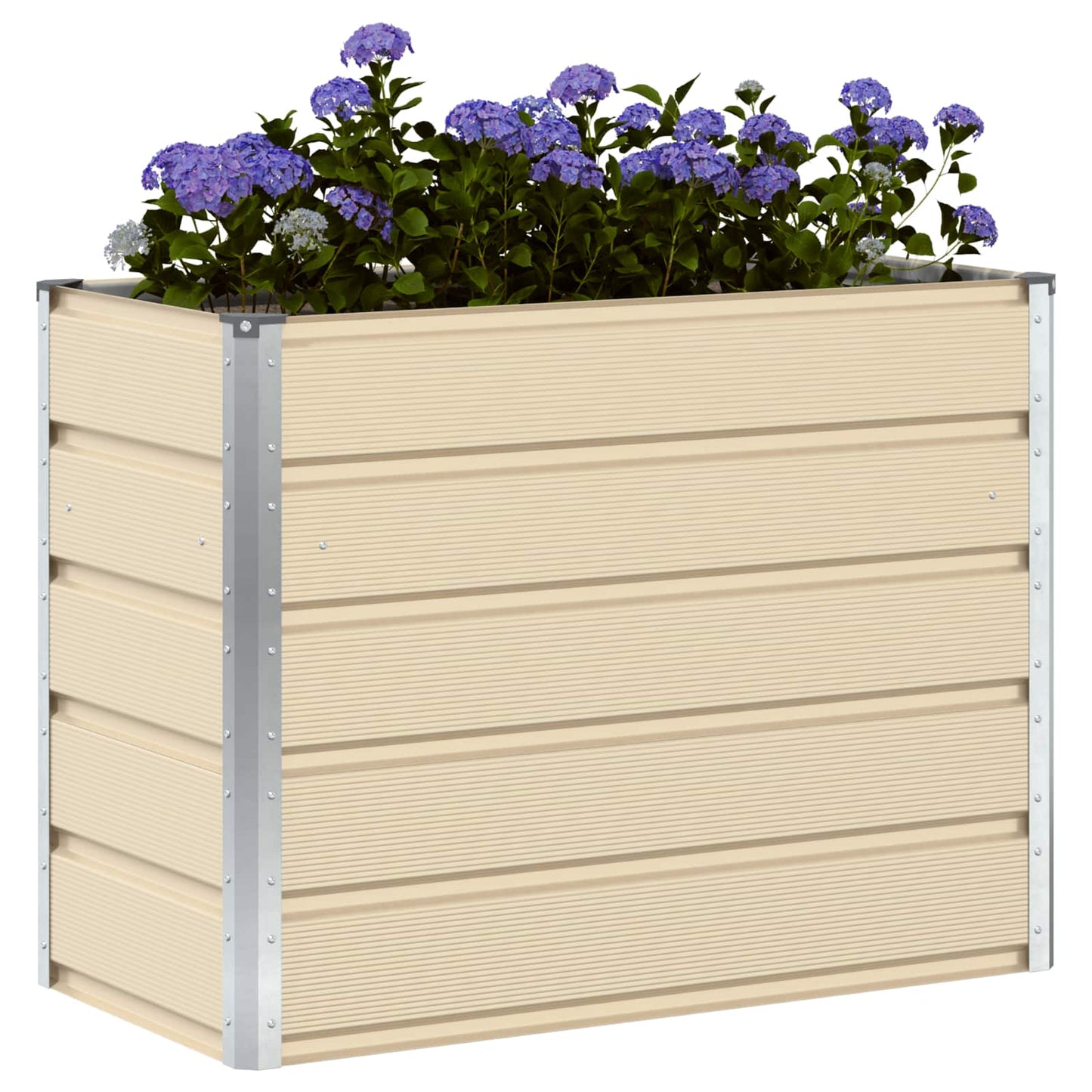 Planter Ivory 100 x 50 x 75 cm Galvanised Steel