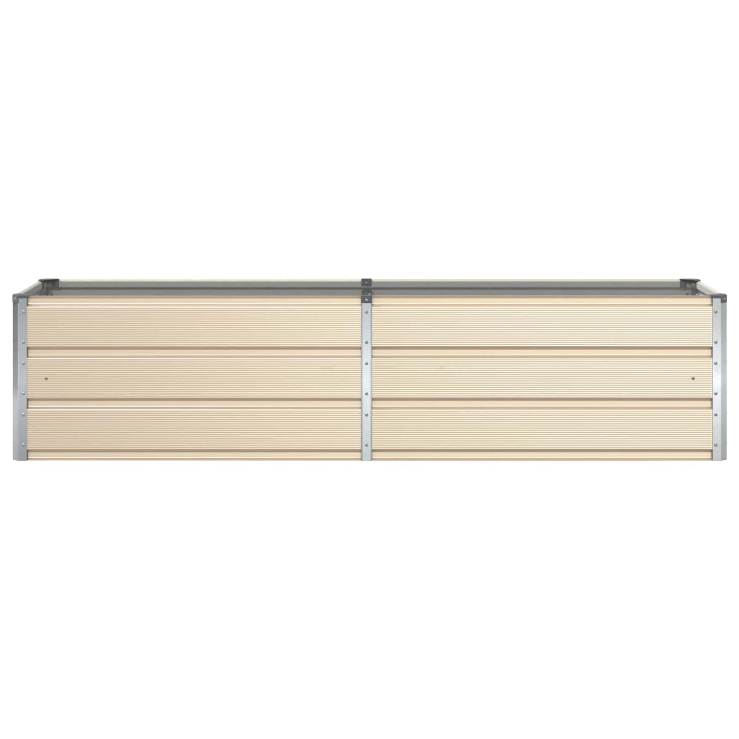Planter Ivory 195 x 50 x 45 cm Galvanised Steel