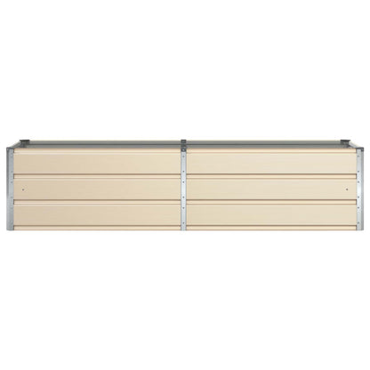 Planter Ivory 195 x 50 x 45 cm Galvanised Steel