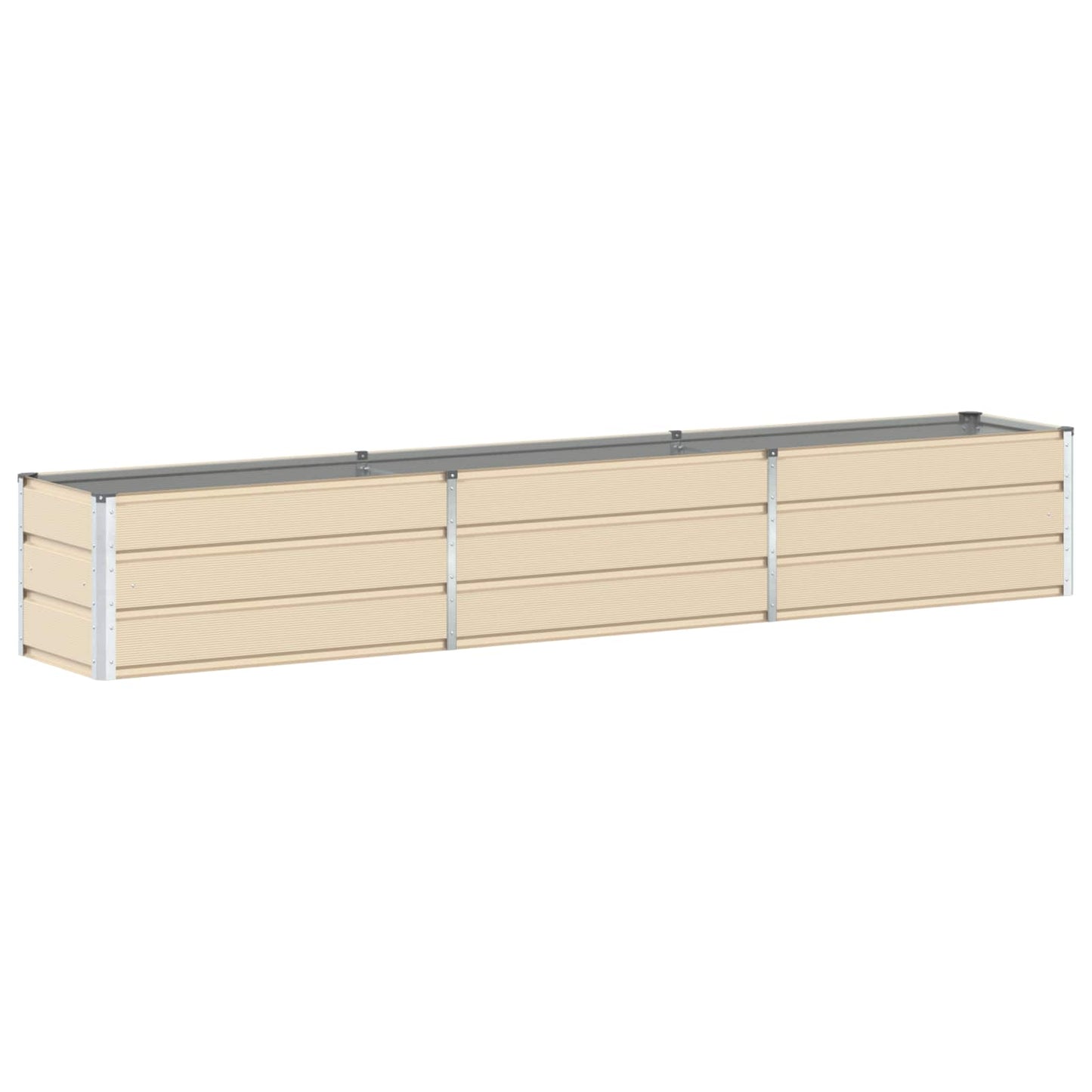 Planter Ivory 290 x 50 x 45 cm Galvanised Steel