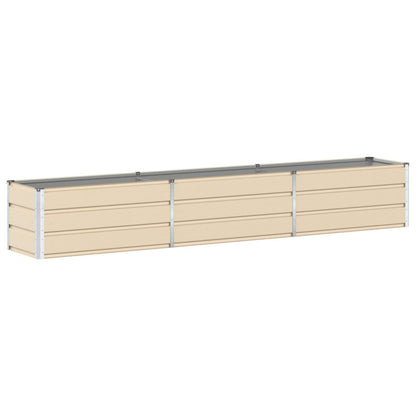 Planter Ivory 290 x 50 x 45 cm Galvanised Steel