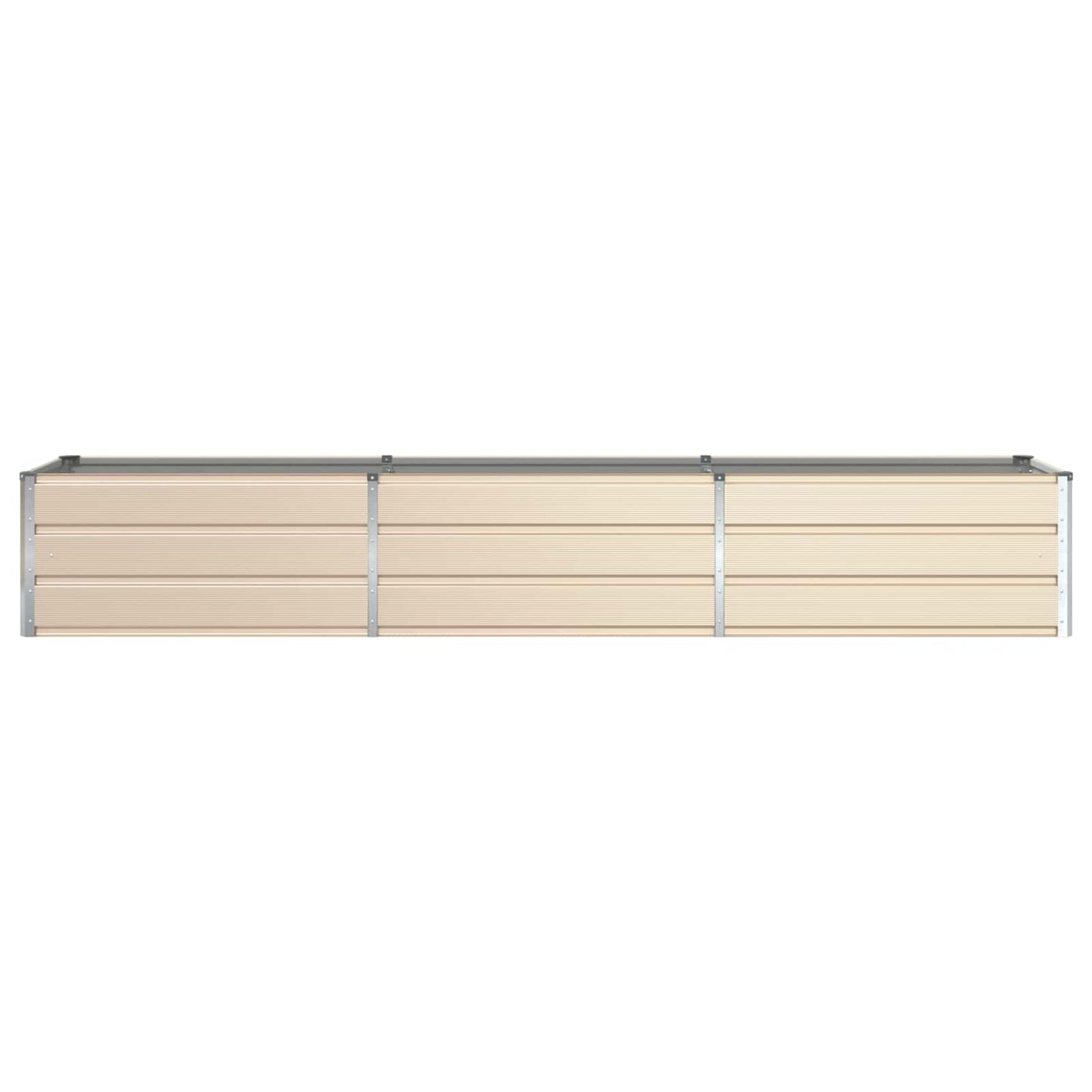 Planter Ivory 290 x 50 x 45 cm Galvanised Steel