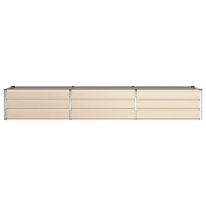 Planter Ivory 290 x 50 x 45 cm Galvanised Steel
