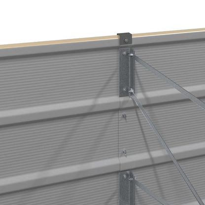 Planter Ivory 290 x 90 x 77 cm Galvanised Steel