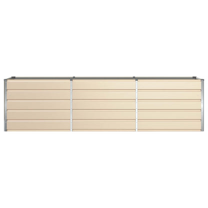 Planter Ivory 290 x 90 x 77 cm Galvanised Steel