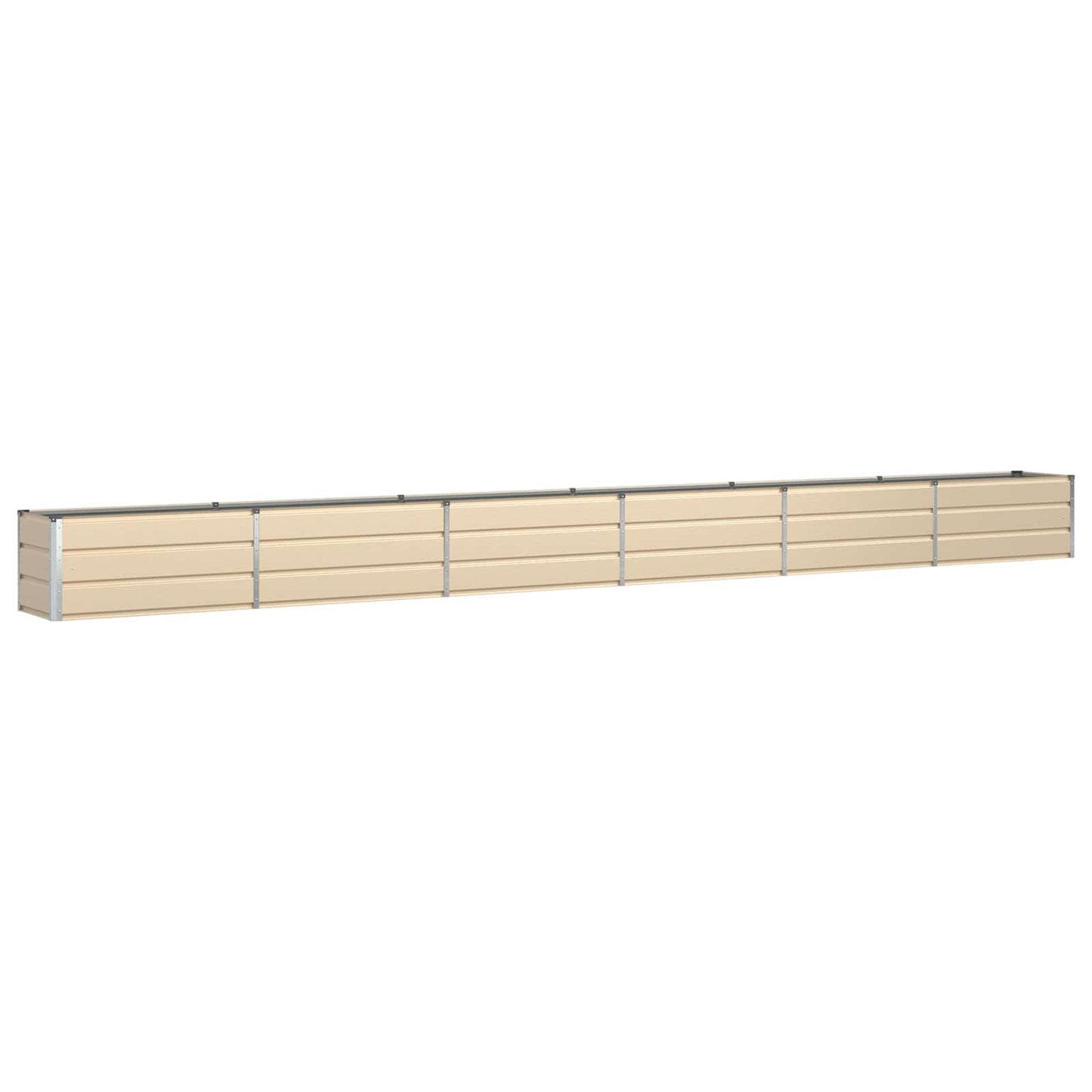Planter Ivory 580 x 50 x 45 cm Galvanised Steel