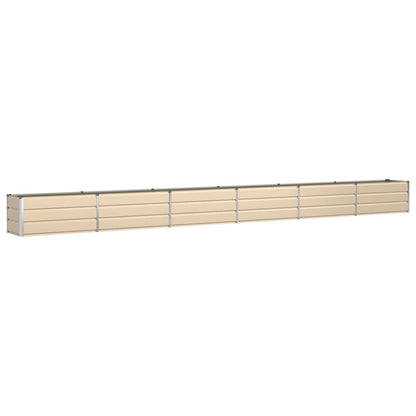 Planter Ivory 580 x 50 x 45 cm Galvanised Steel