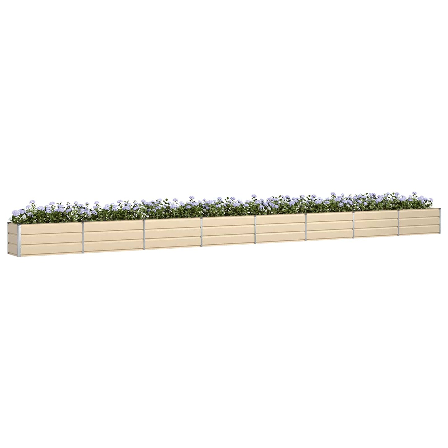 Planter Ivory 770 x 50 x 45 cm Galvanised Steel