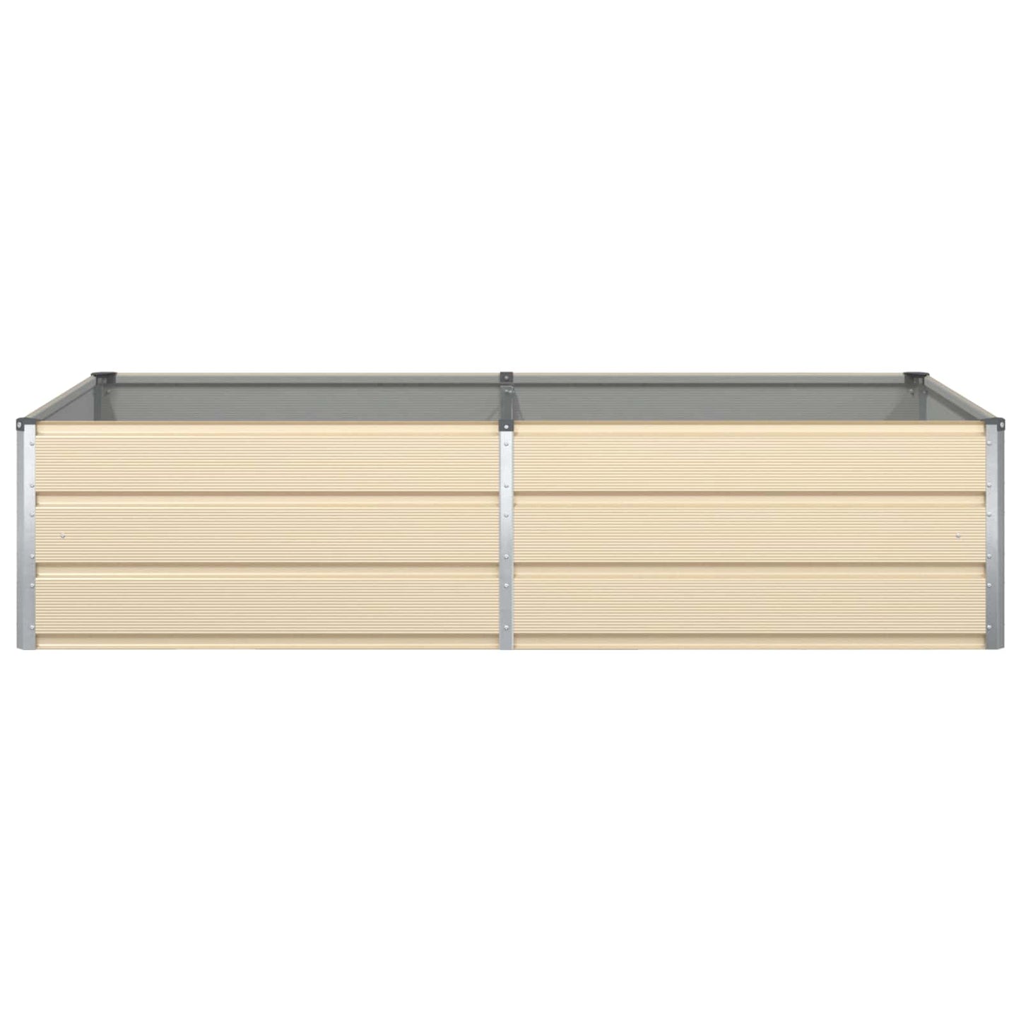 Planter Ivory 195 x 100 x 45 cm Galvanised Steel