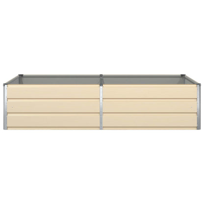 Planter Ivory 195 x 100 x 45 cm Galvanised Steel