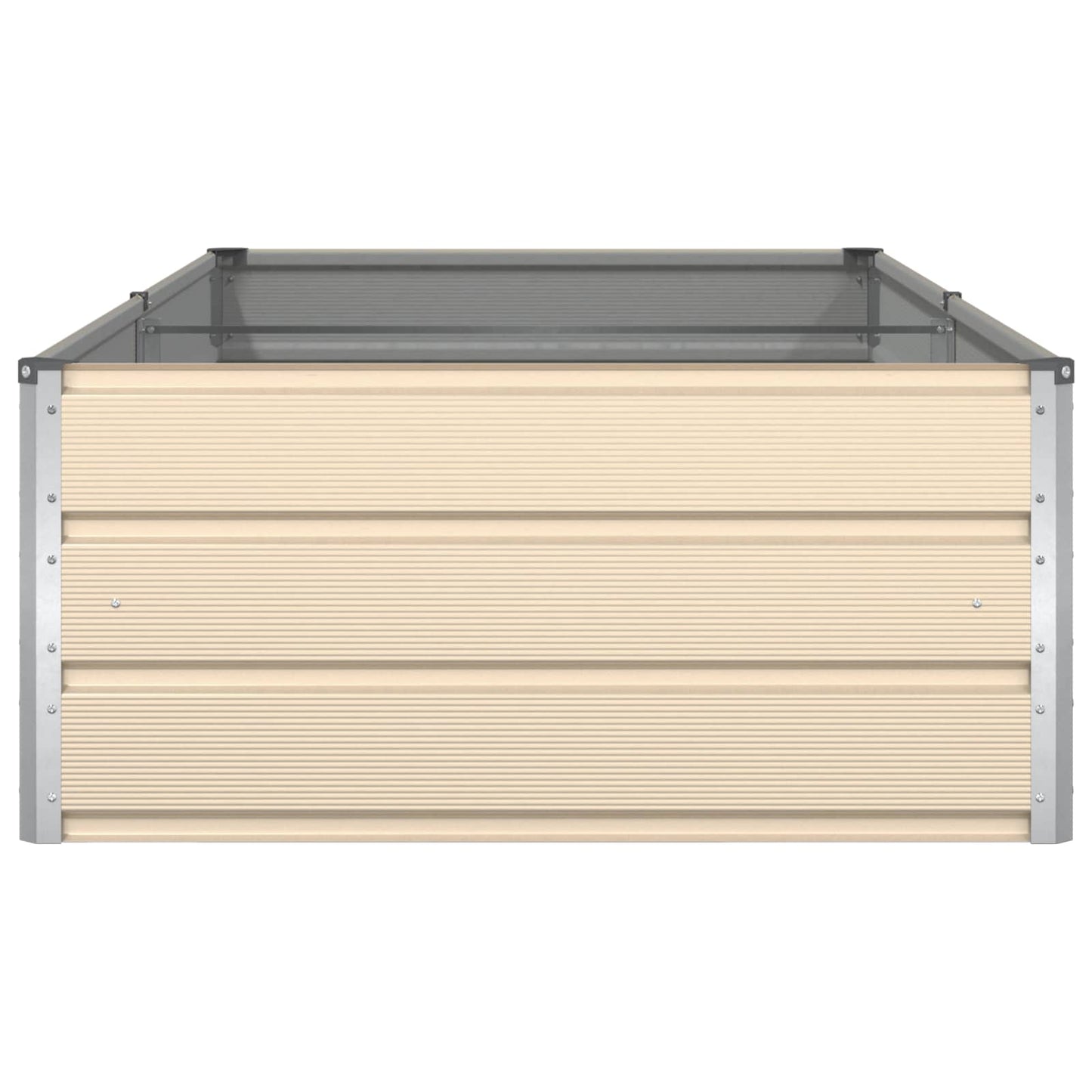 Planter Ivory 195 x 100 x 45 cm Galvanised Steel