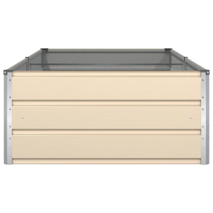 Planter Ivory 195 x 100 x 45 cm Galvanised Steel