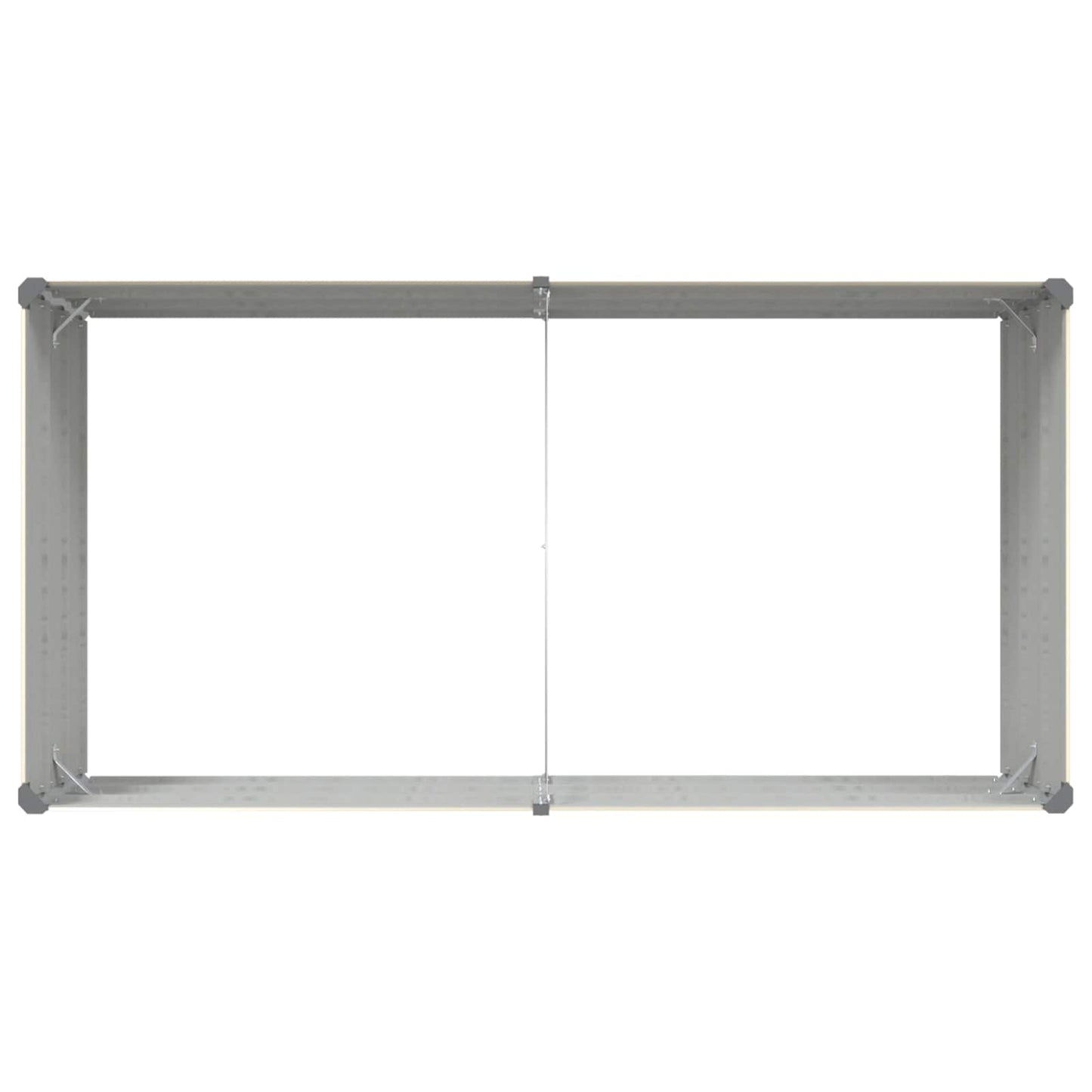 Planter Ivory 195 x 100 x 45 cm Galvanised Steel