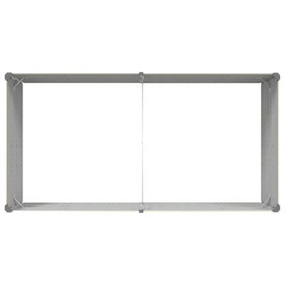 Planter Ivory 195 x 100 x 45 cm Galvanised Steel