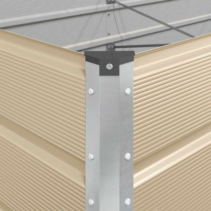 Planter Ivory 290 x 100 x 45 cm Galvanised Steel