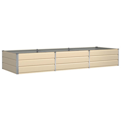 Planter Ivory 290 x 100 x 45 cm Galvanised Steel