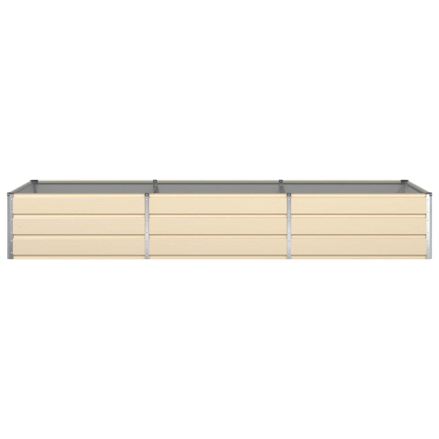 Planter Ivory 290 x 100 x 45 cm Galvanised Steel