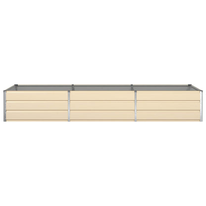 Planter Ivory 290 x 100 x 45 cm Galvanised Steel