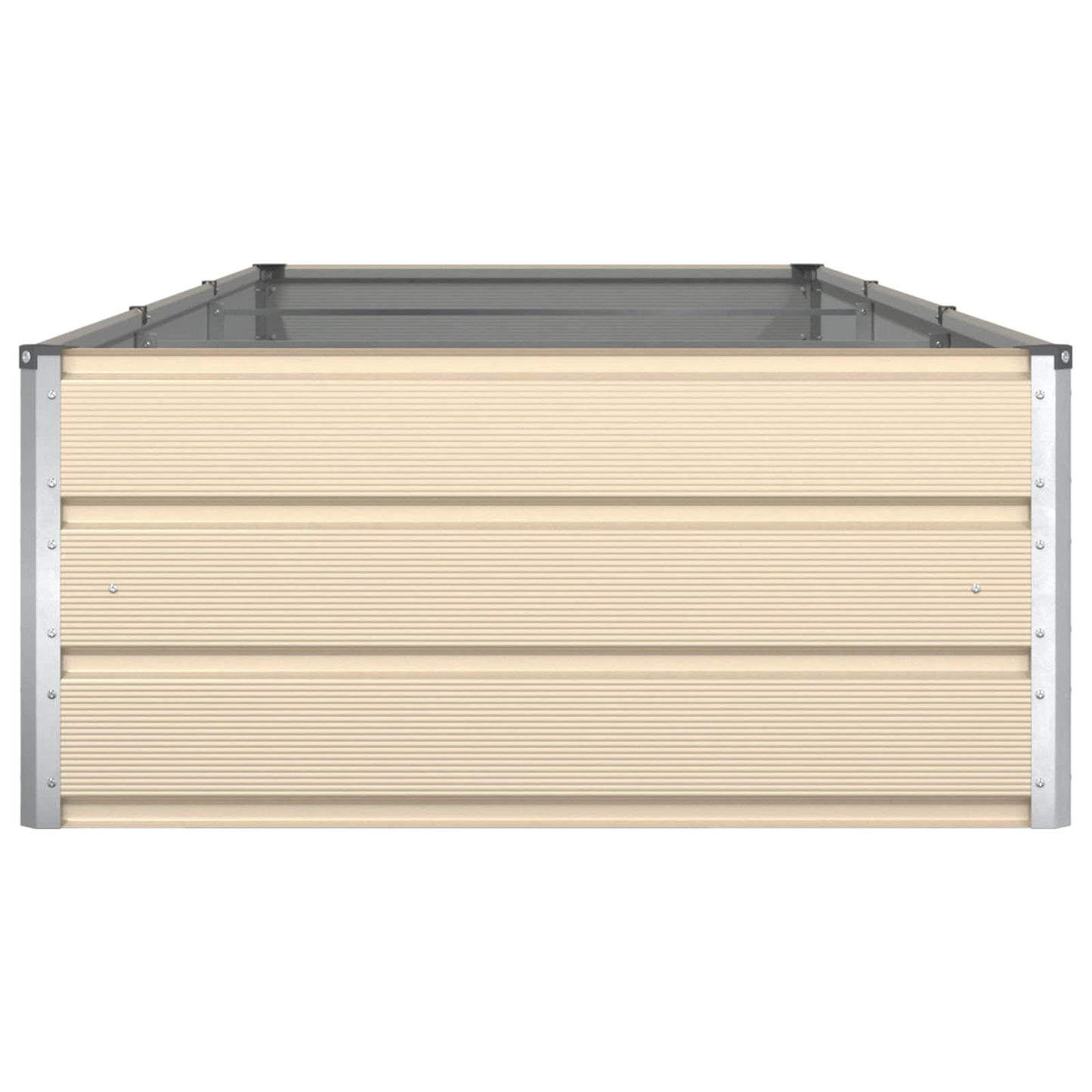 Planter Ivory 290 x 100 x 45 cm Galvanised Steel