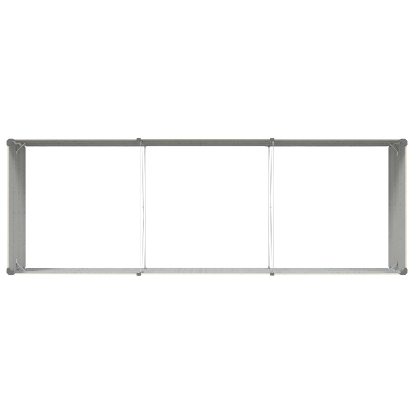 Planter Ivory 290 x 100 x 45 cm Galvanised Steel