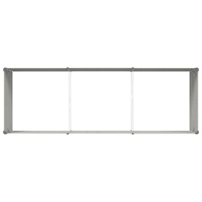 Planter Ivory 290 x 100 x 45 cm Galvanised Steel