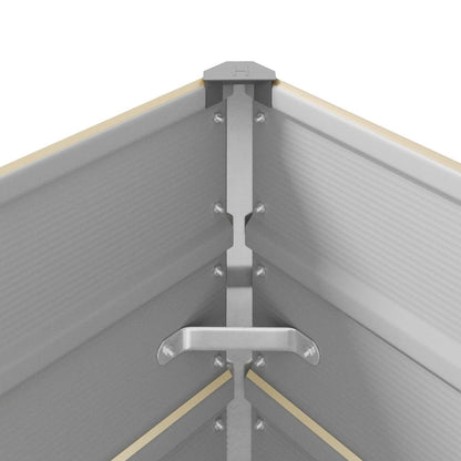 Planter Ivory 290 x 100 x 75 cm Galvanised Steel