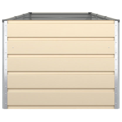 Planter Ivory 290 x 100 x 75 cm Galvanised Steel